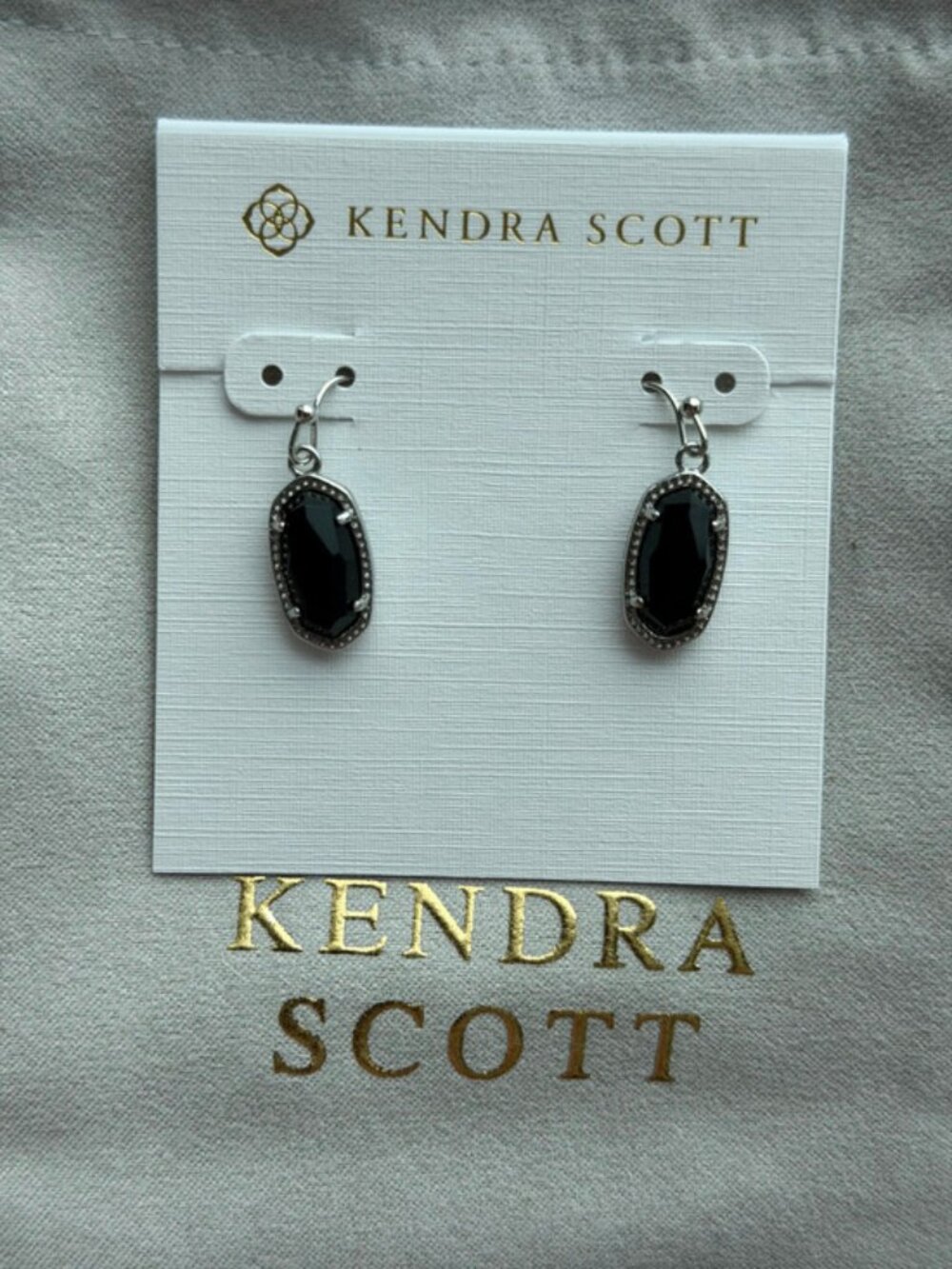 Kendra Scott Black Pendant Earrings